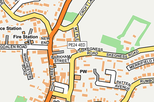 PE24 4ED map - OS OpenMap – Local (Ordnance Survey)