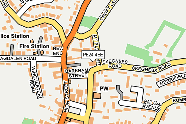 PE24 4EE map - OS OpenMap – Local (Ordnance Survey)