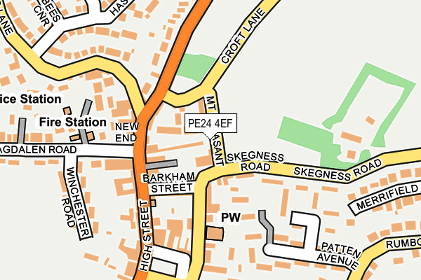 PE24 4EF map - OS OpenMap – Local (Ordnance Survey)