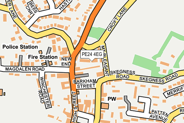 PE24 4EG map - OS OpenMap – Local (Ordnance Survey)