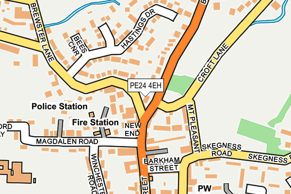 PE24 4EH map - OS OpenMap – Local (Ordnance Survey)