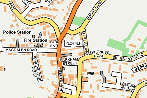 PE24 4EP map - OS OpenMap – Local (Ordnance Survey)