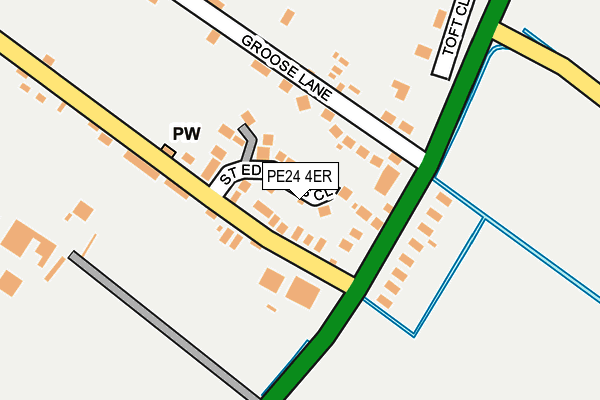 PE24 4ER map - OS OpenMap – Local (Ordnance Survey)
