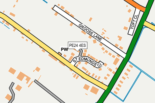 PE24 4ES map - OS OpenMap – Local (Ordnance Survey)