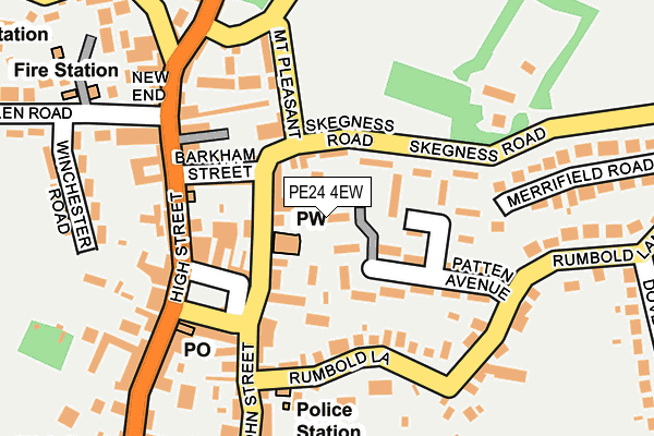 PE24 4EW map - OS OpenMap – Local (Ordnance Survey)