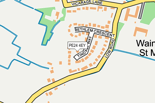PE24 4EY map - OS OpenMap – Local (Ordnance Survey)