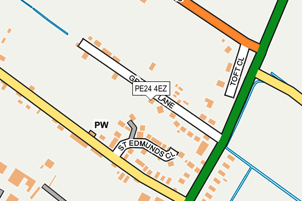 PE24 4EZ map - OS OpenMap – Local (Ordnance Survey)