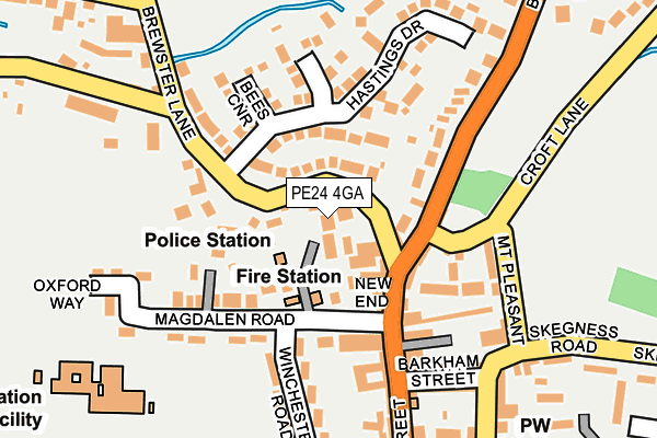 PE24 4GA map - OS OpenMap – Local (Ordnance Survey)