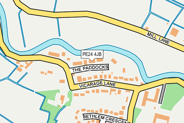 PE24 4JB map - OS OpenMap – Local (Ordnance Survey)