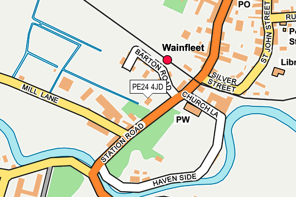 PE24 4JD map - OS OpenMap – Local (Ordnance Survey)