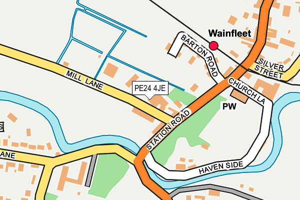 PE24 4JE map - OS OpenMap – Local (Ordnance Survey)