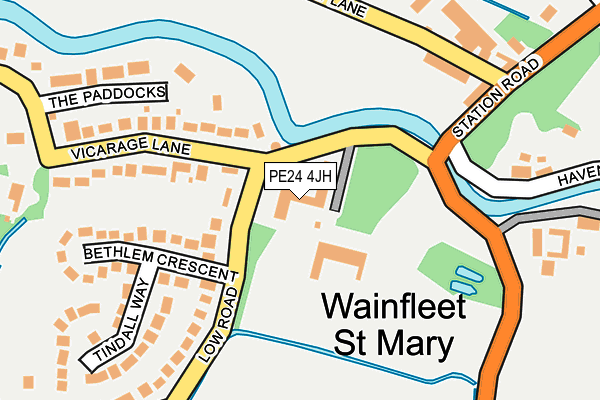 PE24 4JH map - OS OpenMap – Local (Ordnance Survey)