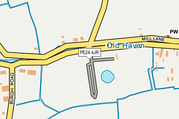 PE24 4JR map - OS OpenMap – Local (Ordnance Survey)