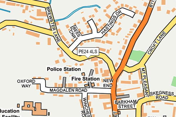 PE24 4LS map - OS OpenMap – Local (Ordnance Survey)