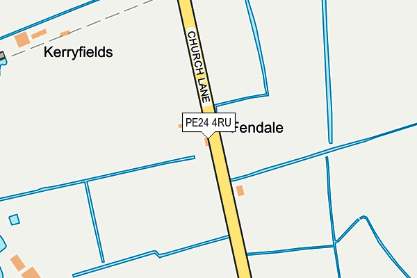 PE24 4RU map - OS OpenMap – Local (Ordnance Survey)