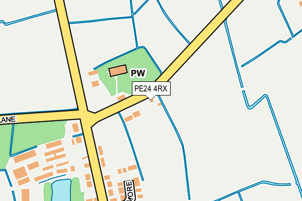 PE24 4RX map - OS OpenMap – Local (Ordnance Survey)