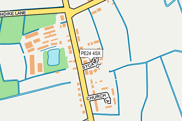PE24 4SX map - OS OpenMap – Local (Ordnance Survey)
