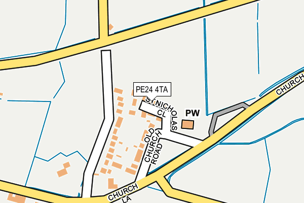 PE24 4TA map - OS OpenMap – Local (Ordnance Survey)