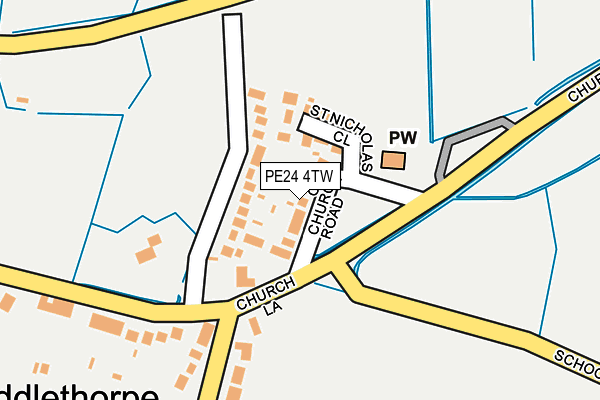 PE24 4TW map - OS OpenMap – Local (Ordnance Survey)