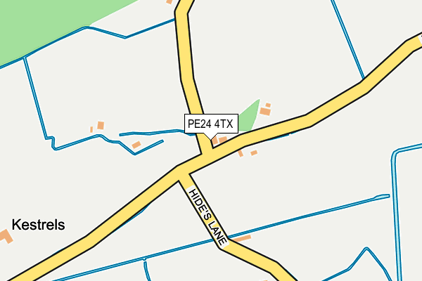 PE24 4TX map - OS OpenMap – Local (Ordnance Survey)