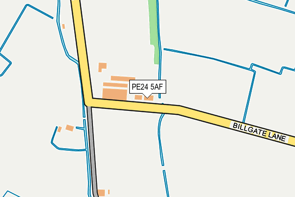 PE24 5AF map - OS OpenMap – Local (Ordnance Survey)