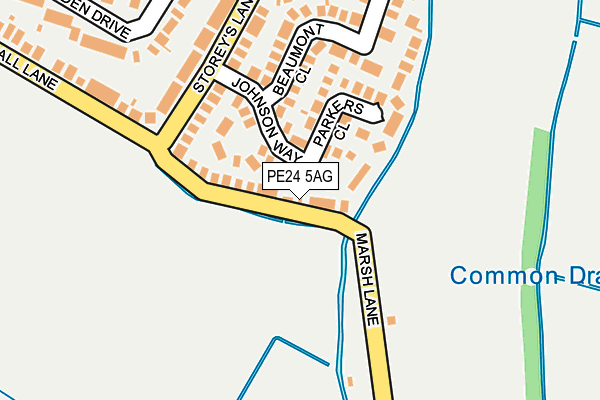 PE24 5AG map - OS OpenMap – Local (Ordnance Survey)