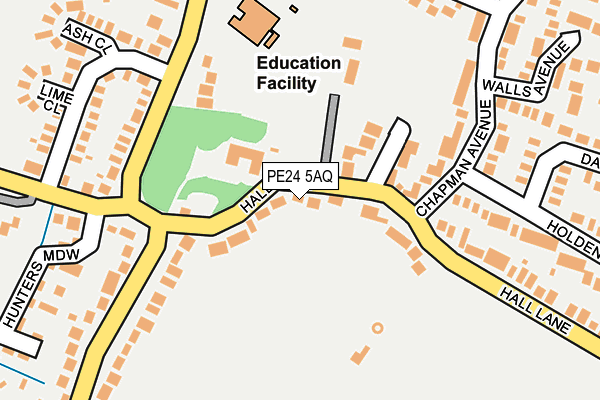 PE24 5AQ map - OS OpenMap – Local (Ordnance Survey)