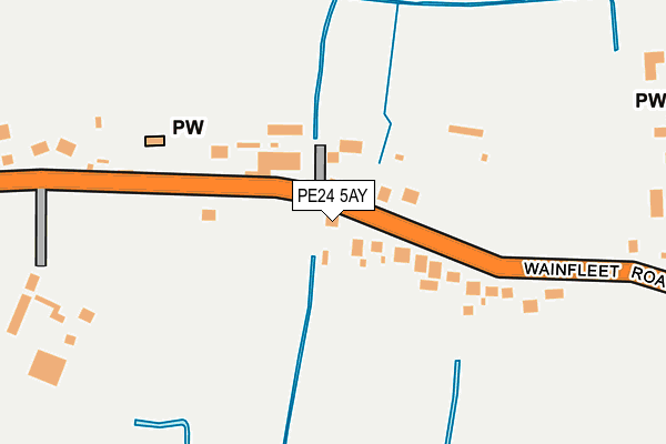 PE24 5AY map - OS OpenMap – Local (Ordnance Survey)