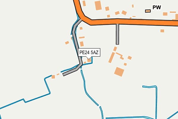 PE24 5AZ map - OS OpenMap – Local (Ordnance Survey)