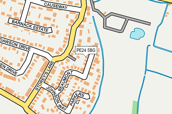 PE24 5BG map - OS OpenMap – Local (Ordnance Survey)