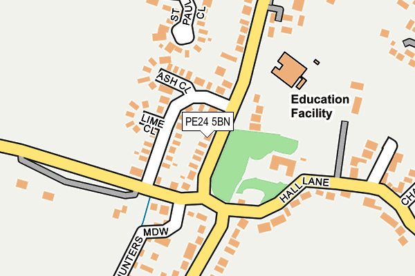 PE24 5BN map - OS OpenMap – Local (Ordnance Survey)