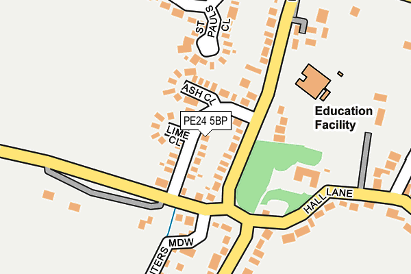 PE24 5BP map - OS OpenMap – Local (Ordnance Survey)