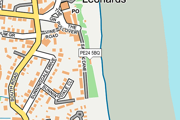 PE24 5BQ map - OS OpenMap – Local (Ordnance Survey)