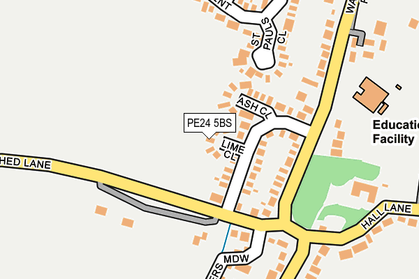 PE24 5BS map - OS OpenMap – Local (Ordnance Survey)