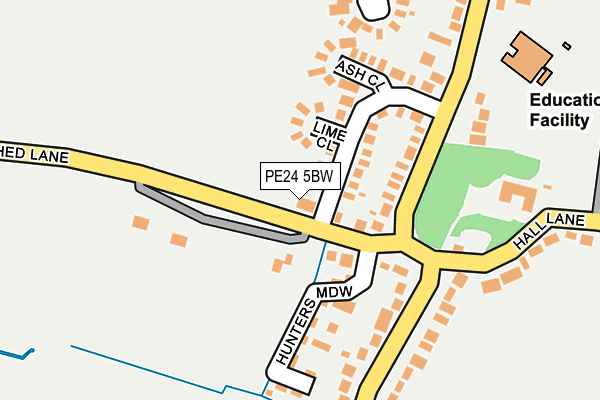 PE24 5BW map - OS OpenMap – Local (Ordnance Survey)