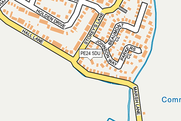 PE24 5DU map - OS OpenMap – Local (Ordnance Survey)