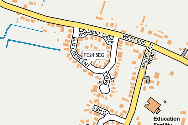 PE24 5EG map - OS OpenMap – Local (Ordnance Survey)