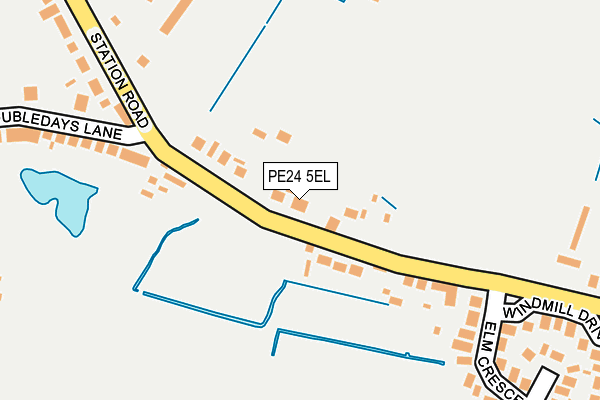 PE24 5EL map - OS OpenMap – Local (Ordnance Survey)