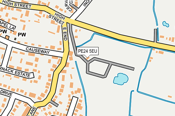 PE24 5EU map - OS OpenMap – Local (Ordnance Survey)