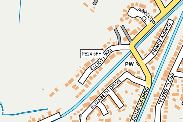 PE24 5FH map - OS OpenMap – Local (Ordnance Survey)
