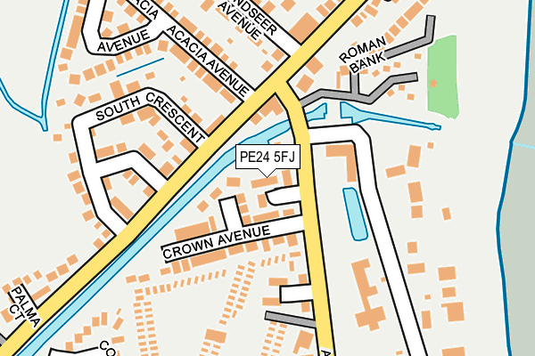 PE24 5FJ map - OS OpenMap – Local (Ordnance Survey)