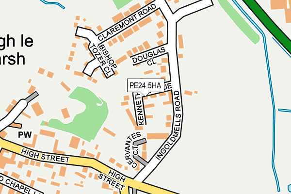 PE24 5HA map - OS OpenMap – Local (Ordnance Survey)