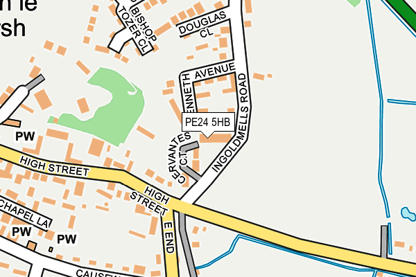 PE24 5HB map - OS OpenMap – Local (Ordnance Survey)