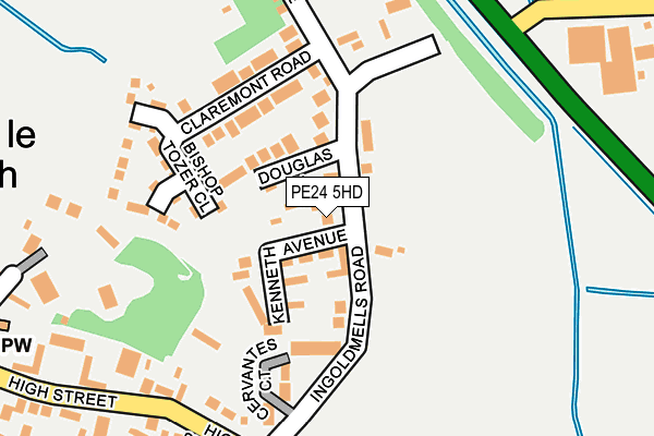 PE24 5HD map - OS OpenMap – Local (Ordnance Survey)