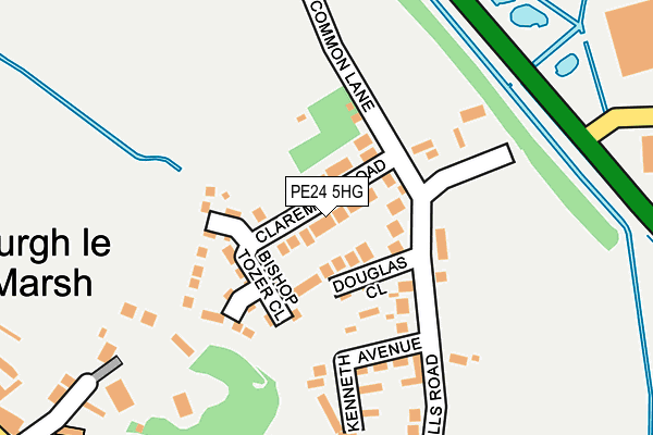 PE24 5HG map - OS OpenMap – Local (Ordnance Survey)