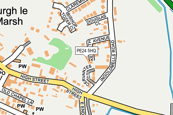 PE24 5HQ map - OS OpenMap – Local (Ordnance Survey)