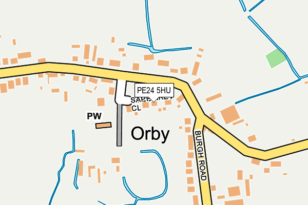 PE24 5HU map - OS OpenMap – Local (Ordnance Survey)