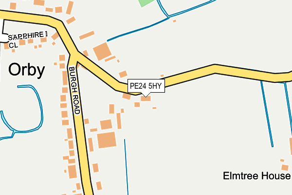 PE24 5HY map - OS OpenMap – Local (Ordnance Survey)