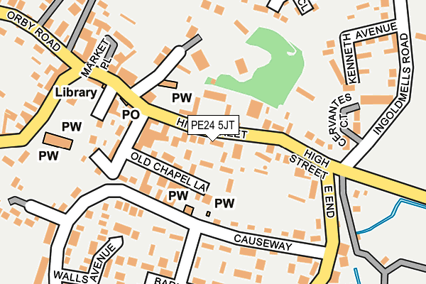 PE24 5JT map - OS OpenMap – Local (Ordnance Survey)