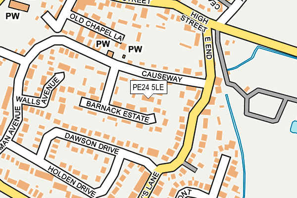 PE24 5LE map - OS OpenMap – Local (Ordnance Survey)